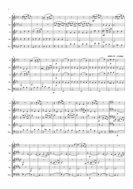 Tchaikovsky The Seasons Op 37a No 12 December Wind Quintet Page 2