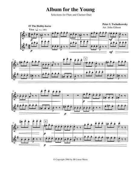 Tchaikowsky Album For The Young For Flute And Clarinet Page 2