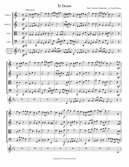 Te Deum String Quartet Or Trio With Opt Trumpet And Bass Page 2