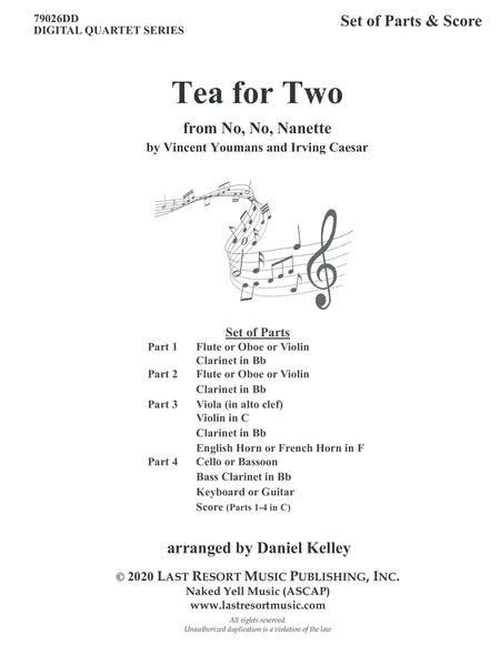 Tea For Two For String Quartet Or Wind Quartet Mixed Quartet Double Reed Quartet Or Clarinet Quartet Music For Four Page 2