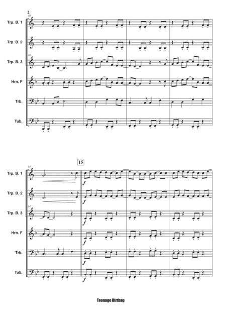 Teenage Dirtbag For Brass Ensemble Easy Version Page 2