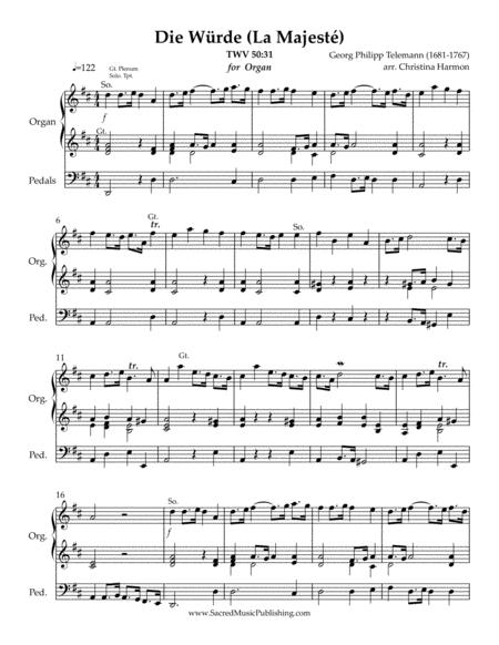 Telemann La Majeste Organ Page 2