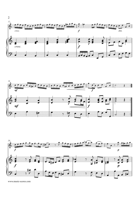 Telemann Sonata In A Minor Twv 41 A3 2nd Movement Oboe And Piano Page 2