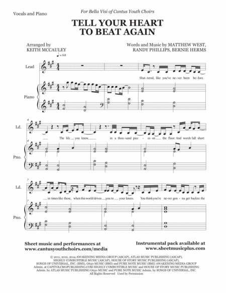 Tell Your Heart To Beat Again Choir And Piano Page 2