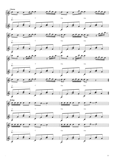 Tetap Dalam Jiwa Duet Guitar Score Page 2