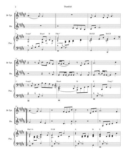 Thankful Duet For Bb Trumpet And French Horn Page 2