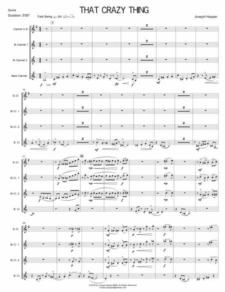 That Crazy Thing Clarinet Quartet Page 2