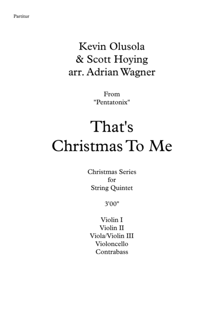 Thats Christmas To Me Pentatonix String Quintet Arr Adrian Wagner Page 2