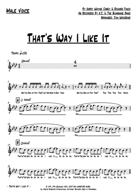 Thats The Way I Like It 9 Piece Band Page 2