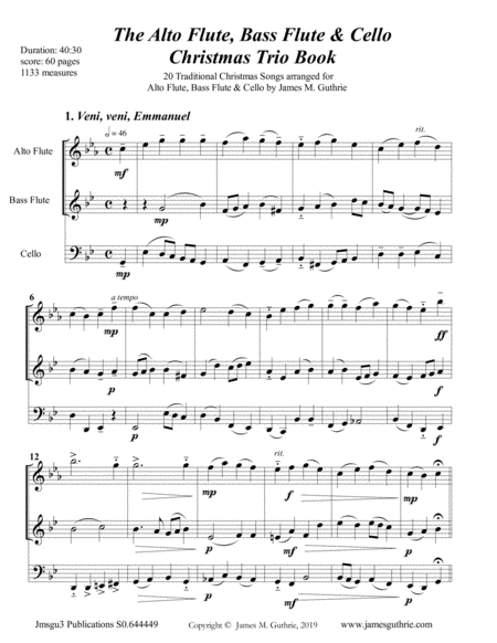 The Alto Flute Bass Flute Cello Christmas Trio Book Page 2