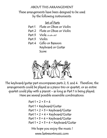 The Ash Grove For String Quartet 3 Violins Cello With Optional Piano Page 2