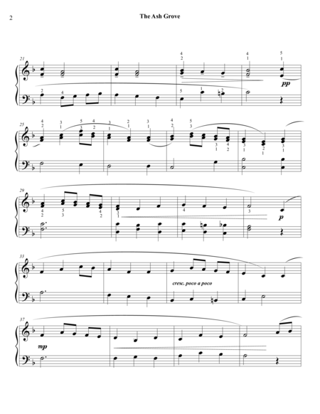The Ash Grove Piano Solo Early Intermediate Page 2