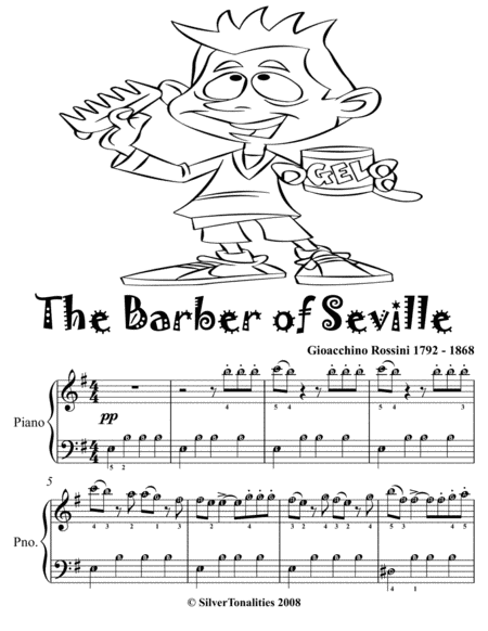 The Barber Of Seville Easy Piano Sheet Music Tadpole Edition Page 2