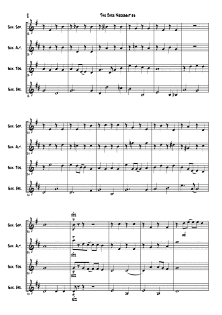 The Bare Necessities For Sax Quartet Satb Page 2