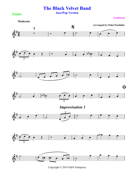 The Black Velvet Band For Guitar With Background Track Jazz Pop Version Page 2