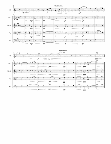 The Blue Bird For Flute And Strings Page 2