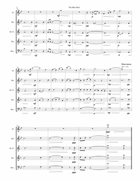 The Blue Bird For Wind Quintet Page 2