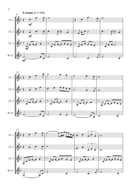 The Bridal Chorus For Clarinet Quartet Page 2