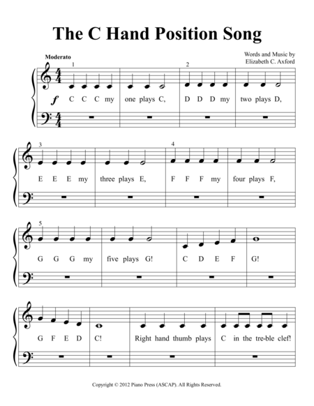 The C Hand Position Song Page 2