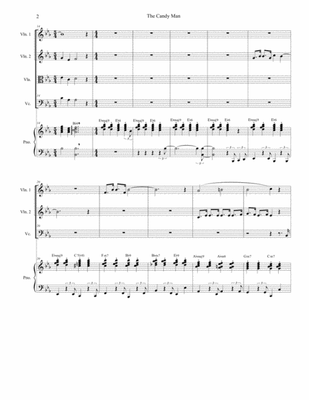 The Candy Man For String Quartet And Piano Page 2