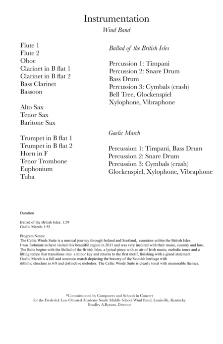 The Celtic Winds Suite For Concert Wind Band Grade 2 Page 2