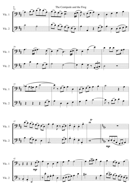 The Centipede And Frog For Cello Duo Page 2