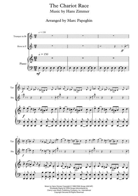 The Chariot Race From The Prince Of Egypt Trumpet French Horn And Piano Page 2