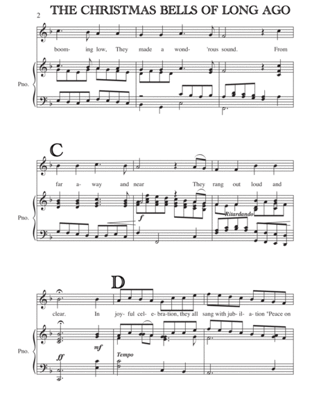 The Christmas Bells Of Long Ago Soprano Tenor Choir Page 2