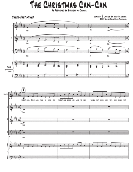 The Christmas Can Can As Performed By Straight No Chaser Three Part Mixed Page 2