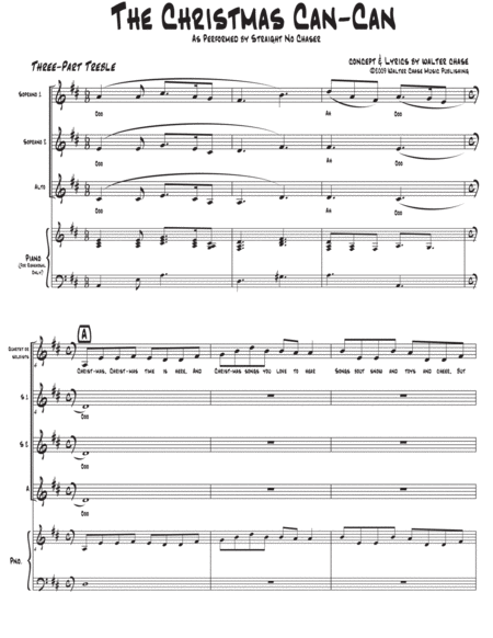 The Christmas Can Can As Performed By Straight No Chaser Three Part Treble Page 2