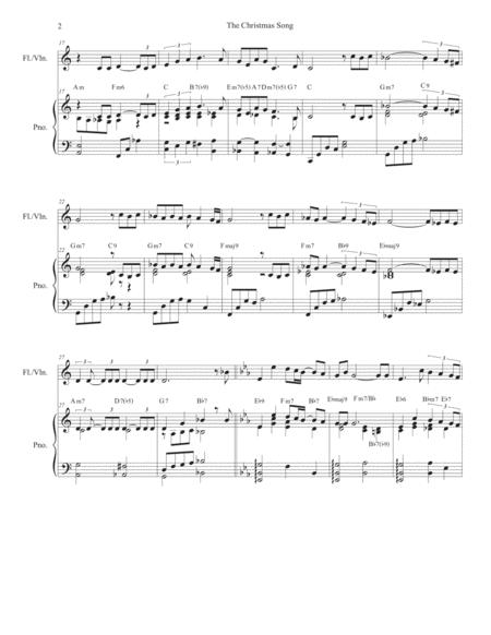 The Christmas Song Chestnuts Roasting On An Open Fire Flute Or Violin Solo And Piano Page 2