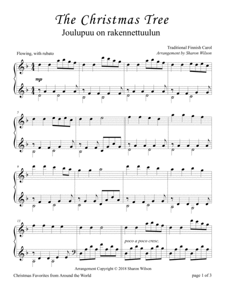 The Christmas Tree Joulupuu On Rakennettu For Solo Piano Page 2