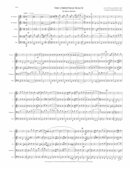 The Christmas Waltz For Brass Quintet Page 2