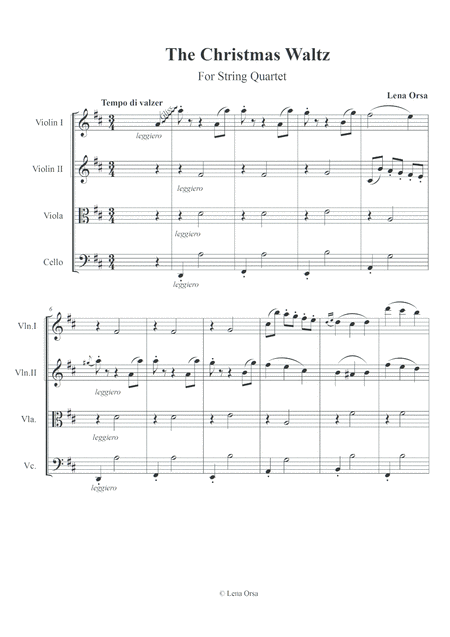 The Christmas Waltz For Quartet Page 2