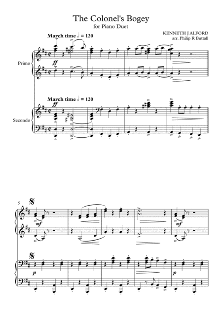 The Colonels Bogey Piano Duet Four Hands Page 2