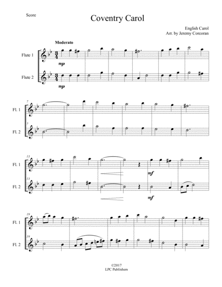 The Coventry Carol For Two Flutes Page 2