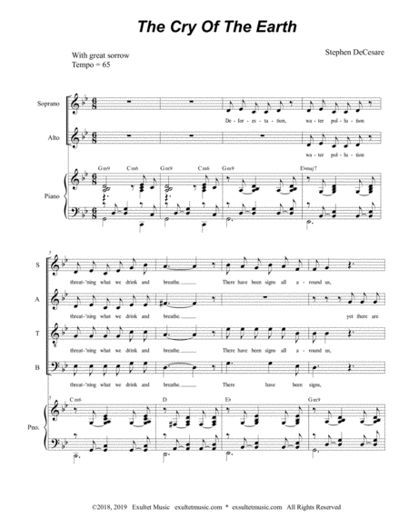 The Cry Of The Earth For Satb Page 2