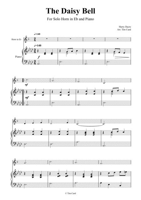 The Daisy Bell For Solo Horn In Eb And Piano Page 2