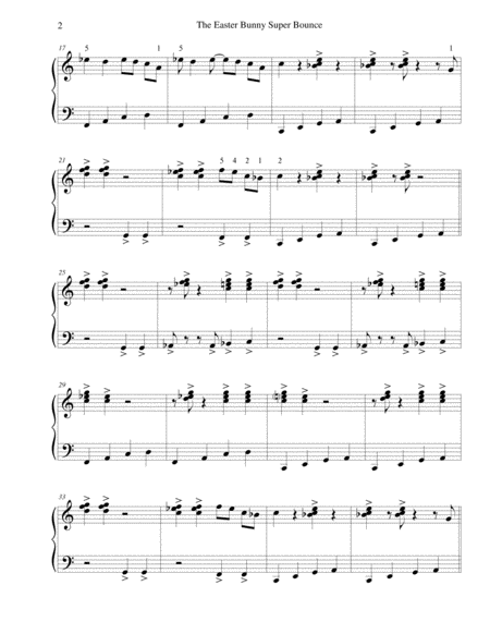 The Easter Bunny Super Bounce For Early Intermediate Piano Page 2