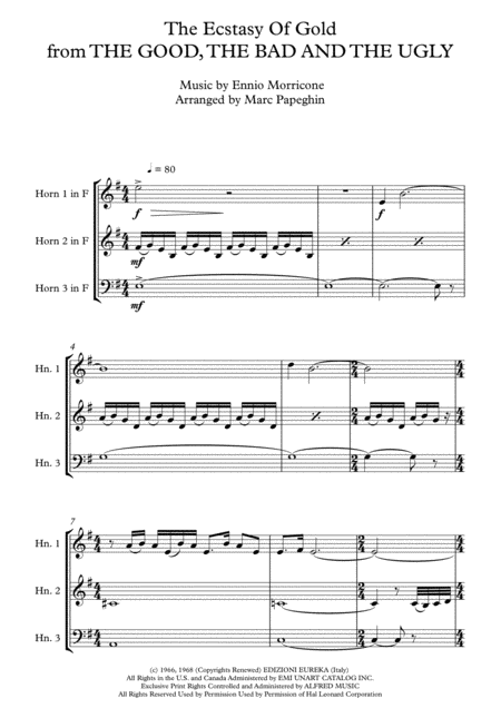 The Ecstasy Of Gold French Horn Trio Page 2