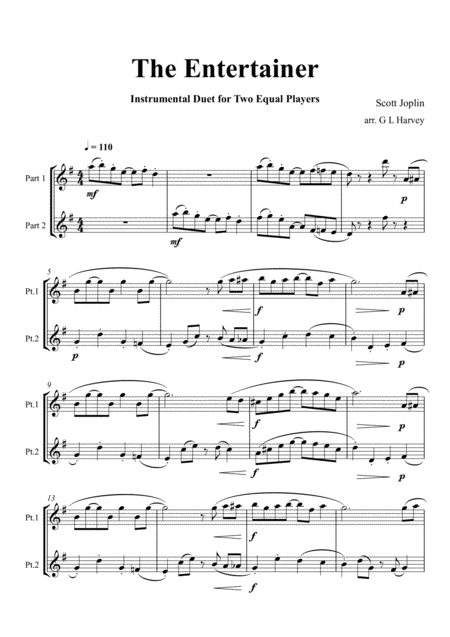 The Entertainer Flute Oboe Or Saxophone Duet Page 2