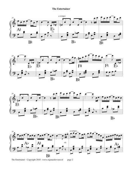 The Entertainer Pedal Harp Solo Page 2