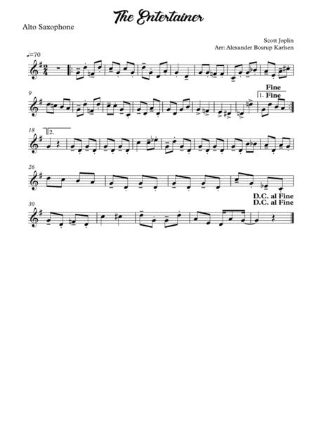 The Entertainer Saxophone Duet Page 2