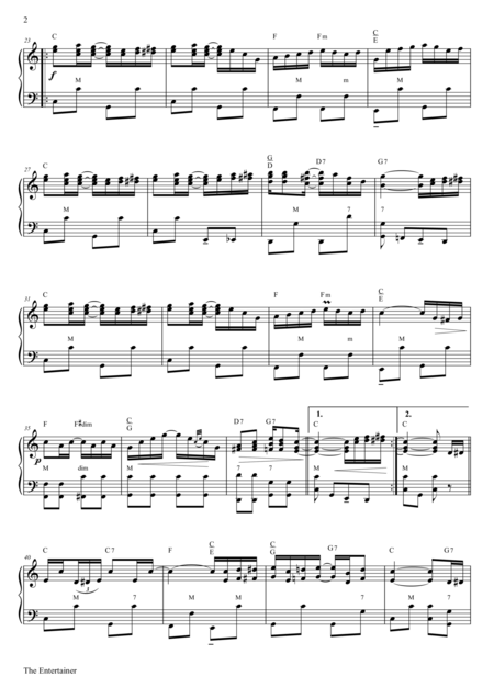 The Entertainer Scott Joplin For Accordion Page 2