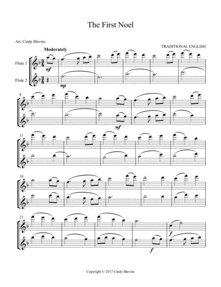 The First Noel Arranged For Flute Duet Page 2