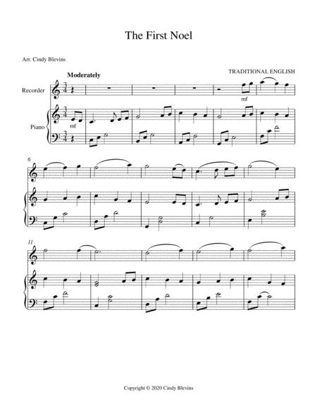 The First Noel Piano And Recorder Page 2