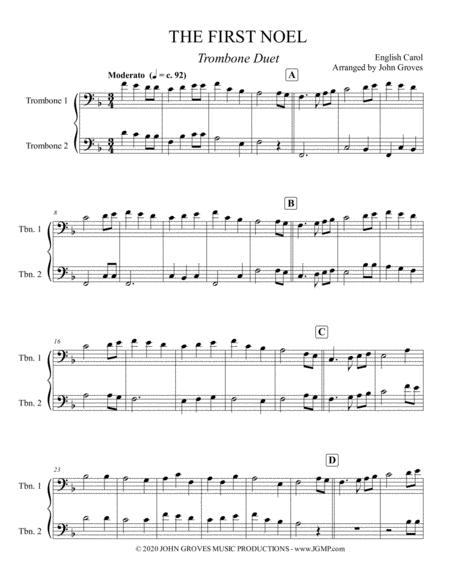 The First Noel Trombone Duet Page 2