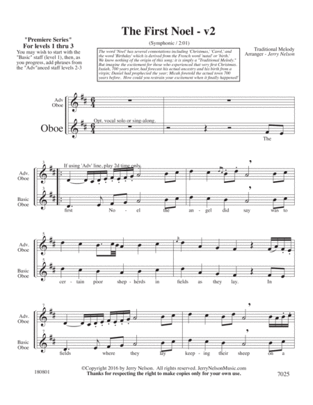 The First Noel V2 Arrangements Level 1 3 For Oboe Written Acc Page 2