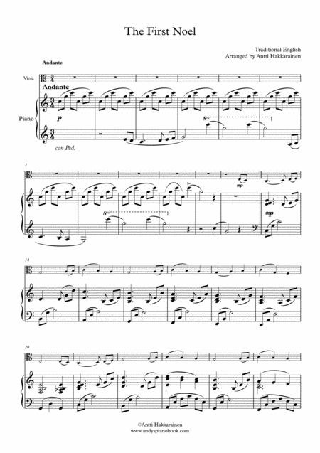 The First Noel Viola Piano Page 2