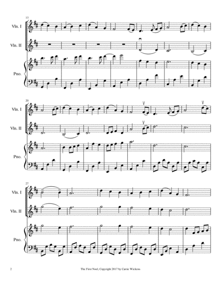 The First Noel Violin Duet Page 2